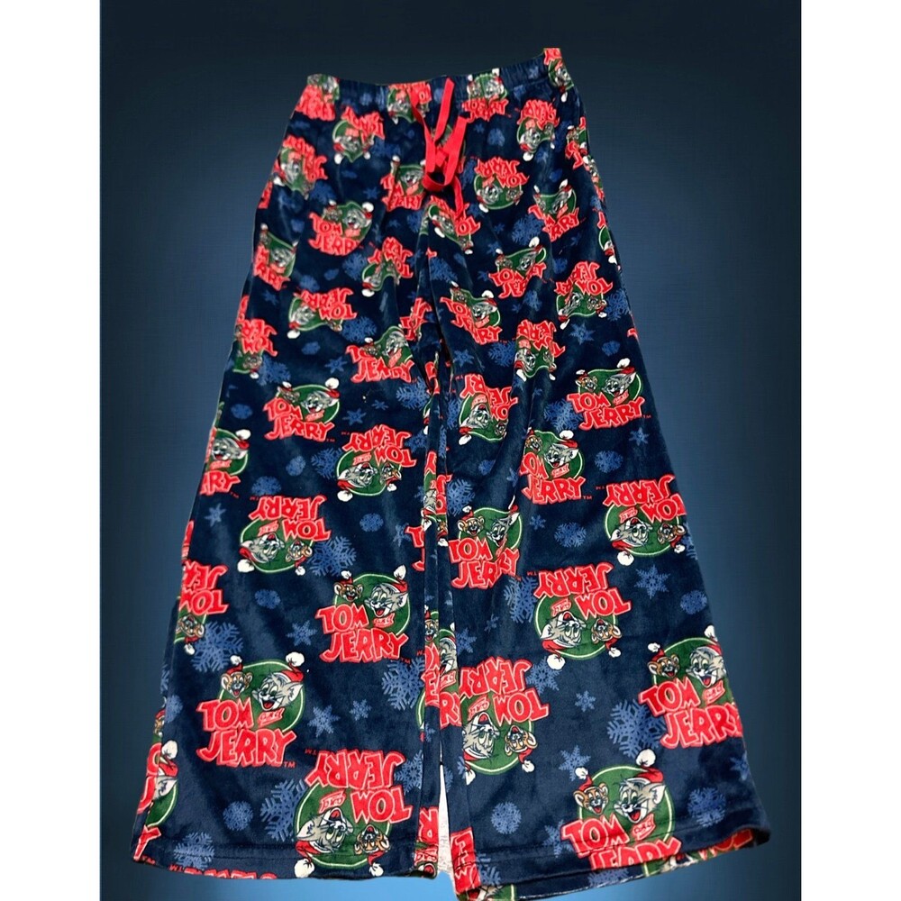 Men's Navy Tom & Jerry Holiday Fleece Lounge Pants XL